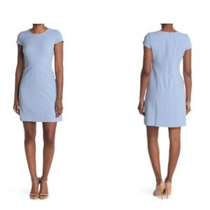 Eliza J Soft Blue Cap Sleeve Mini Shift Dress 12